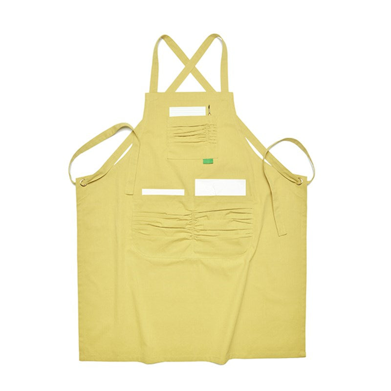 Cross-back Cotton Apron Restaurant Waiter Waitress Barista Cafe Bartender Baker Pastry Culinary Uniform Florist Artist Workwear