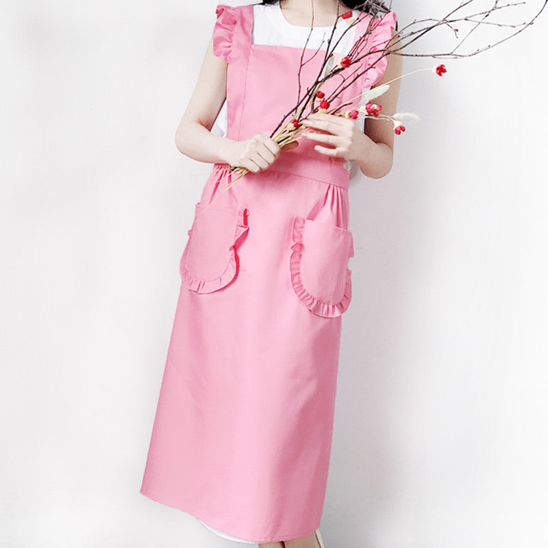 Polyester Cotton Frilly Apron Florist Waitress Coffee Shop Pastry Chef Workwear Bistro Cafe Barista Baker Flower Shop Uniform
