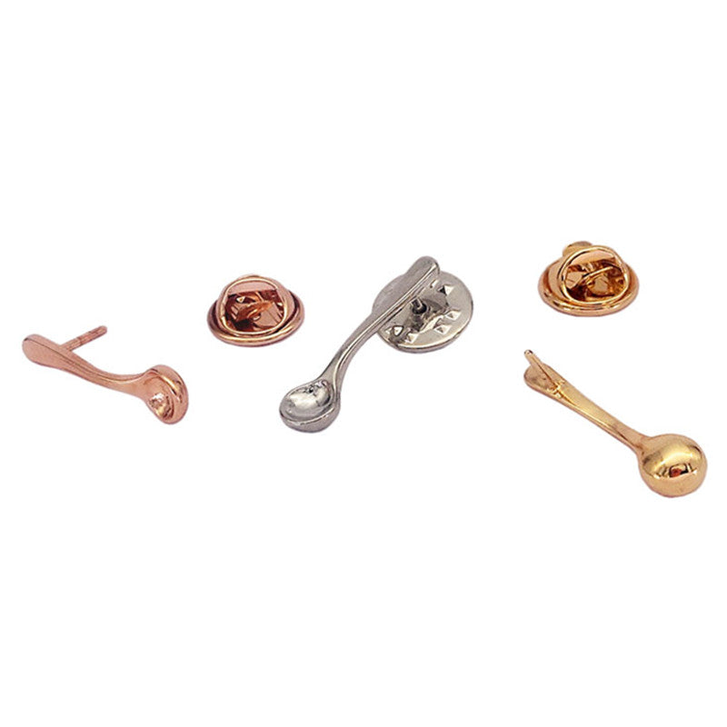 Metal Cafe Badge Set for Uniform of Barista Waiter Waitress Gadget for Coffee Roaster Coffee Maker Bar Bistro w/ Needle Pin