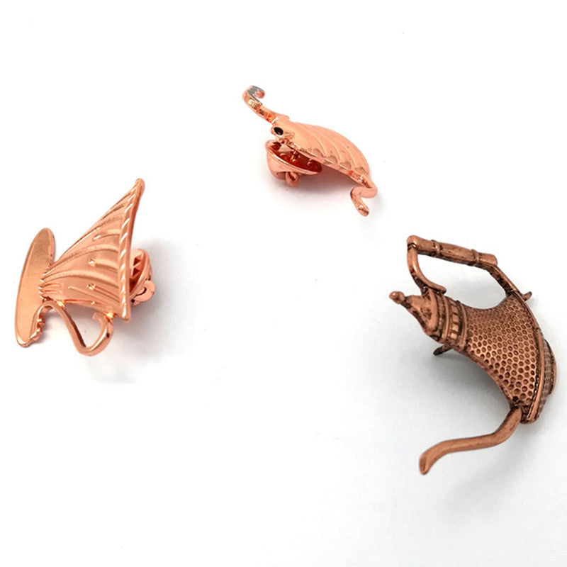 Metal Cafe Badge Set for Uniform of Barista Waiter Waitress Gadget for Coffee Roaster Coffee Maker Bar Bistro w/ Needle Pin