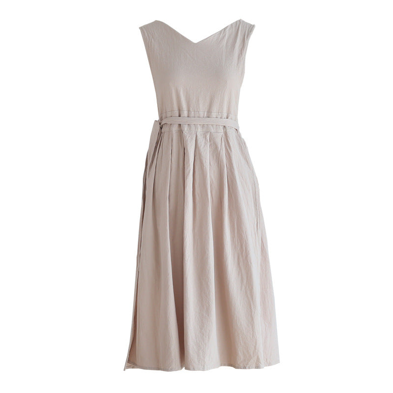 Split-leg Cotton Apron Florist Artist Work Wear Waitress Cafe Barista Pastry Chef Catering Uniform