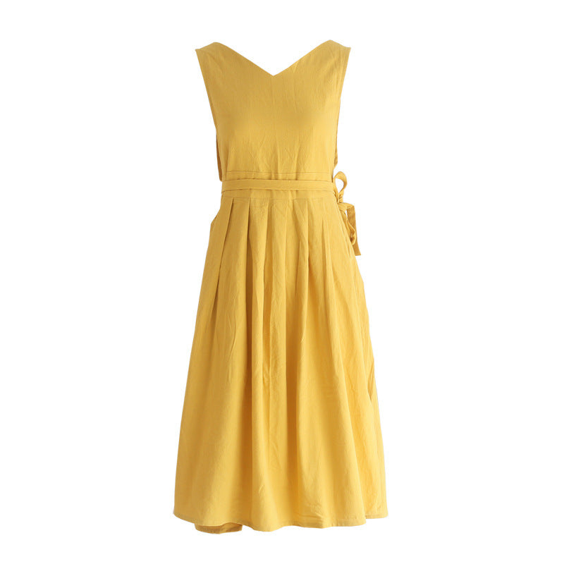 Split-leg Cotton Apron Florist Artist Work Wear Waitress Cafe Barista Pastry Chef Catering Uniform