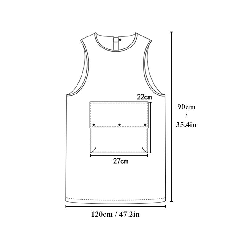 Waterproof Polyester Cotton Apron Green Cafe Barista Pastry Chef Bakery Bartender Uniform Black Florist Painter Gardener Workwear