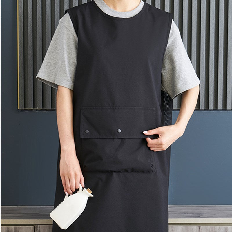Waterproof Polyester Cotton Apron Green Cafe Barista Pastry Chef Bakery Bartender Uniform Black Florist Painter Gardener Workwear