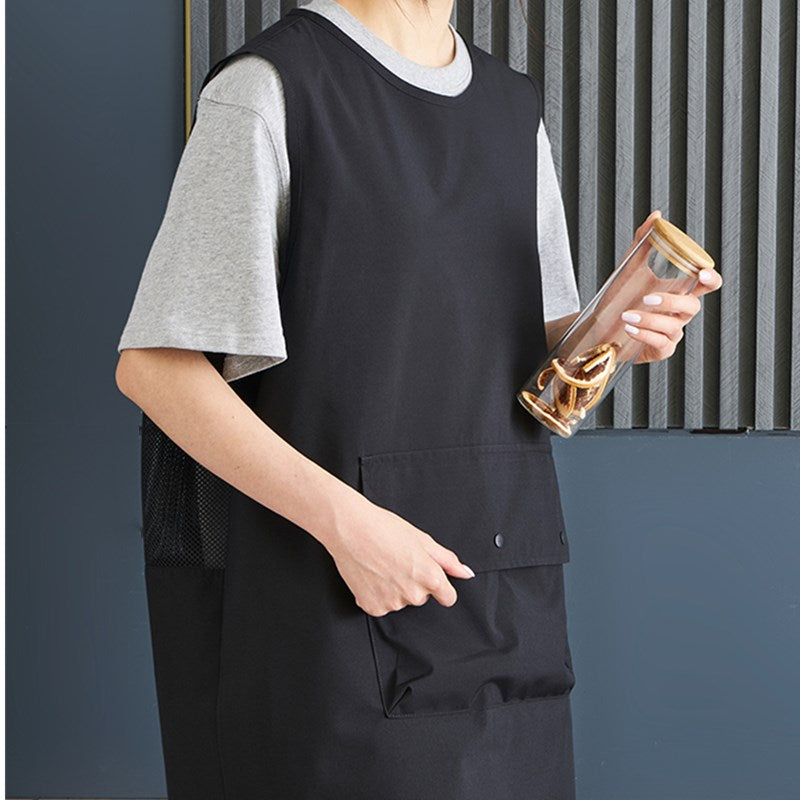 Waterproof Polyester Cotton Apron Green Cafe Barista Pastry Chef Bakery Bartender Uniform Black Florist Painter Gardener Workwear