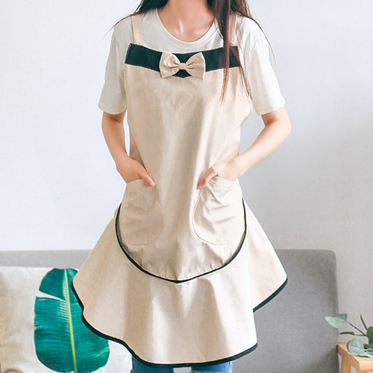 Waterproof Polyester Apron Restaurant Waitress Coffee Shop Pastry Chef Workwear Barista Baker Uniform Event Cosplay Clothes