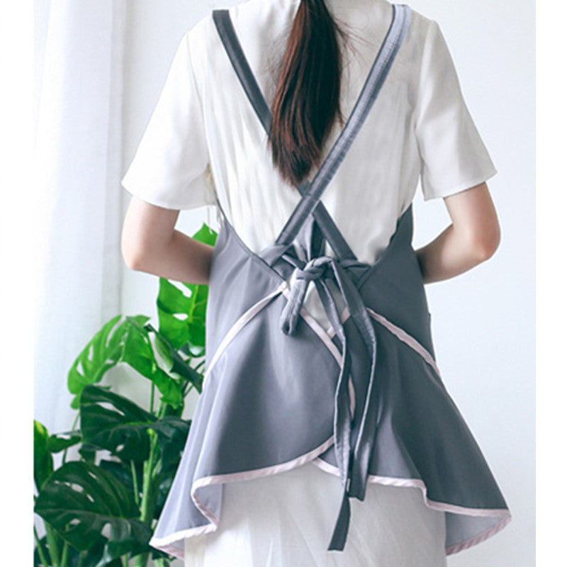 Waterproof Polyester Apron Restaurant Waitress Coffee Shop Pastry Chef Workwear Barista Baker Uniform Event Cosplay Clothes