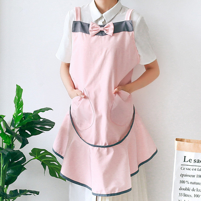Waterproof Polyester Apron Restaurant Waitress Coffee Shop Pastry Chef Workwear Barista Baker Uniform Event Cosplay Clothes