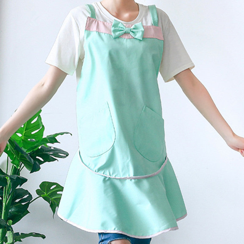 Waterproof Polyester Apron Restaurant Waitress Coffee Shop Pastry Chef Workwear Barista Baker Uniform Event Cosplay Clothes