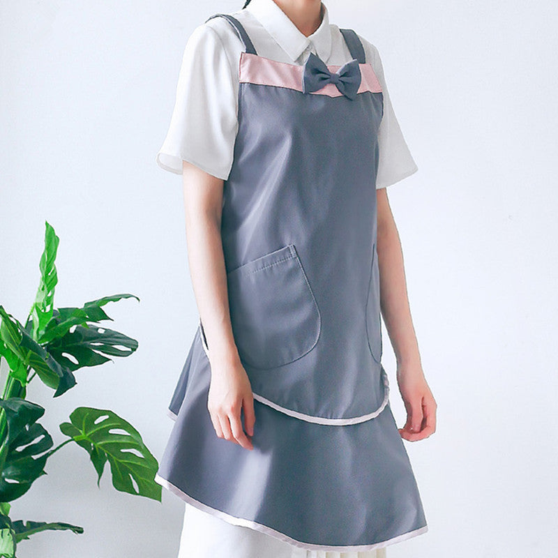 Waterproof Polyester Apron Restaurant Waitress Coffee Shop Pastry Chef Workwear Barista Baker Uniform Event Cosplay Clothes