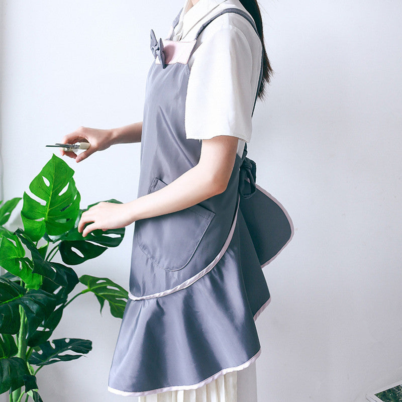 Waterproof Polyester Apron Restaurant Waitress Coffee Shop Pastry Chef Workwear Barista Baker Uniform Event Cosplay Clothes