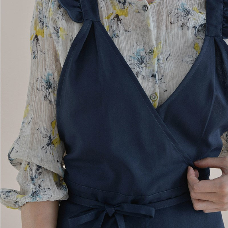 Waterproof Polyester Cotton Apron Florist Artist Work wear Waitress Cafe Barista Restaurant Pastry Chef Uniform