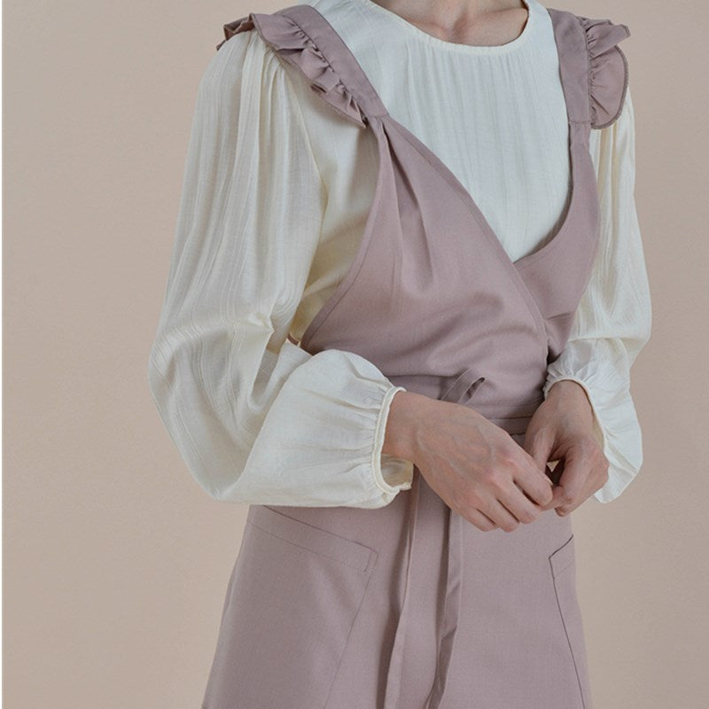 Waterproof Polyester Cotton Apron Florist Artist Work wear Waitress Cafe Barista Restaurant Pastry Chef Uniform