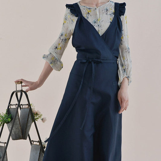 Waterproof Polyester Cotton Apron Florist Artist Work wear Waitress Cafe Barista Restaurant Pastry Chef Uniform