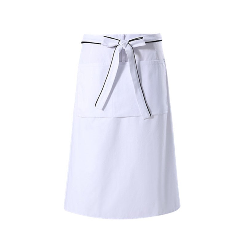 Polyester Cotton Waist Apron Black Barista Bartender Waiter Cafe Pastry Chef Uniform White Restaurant Waitress Kitchen Work Wear